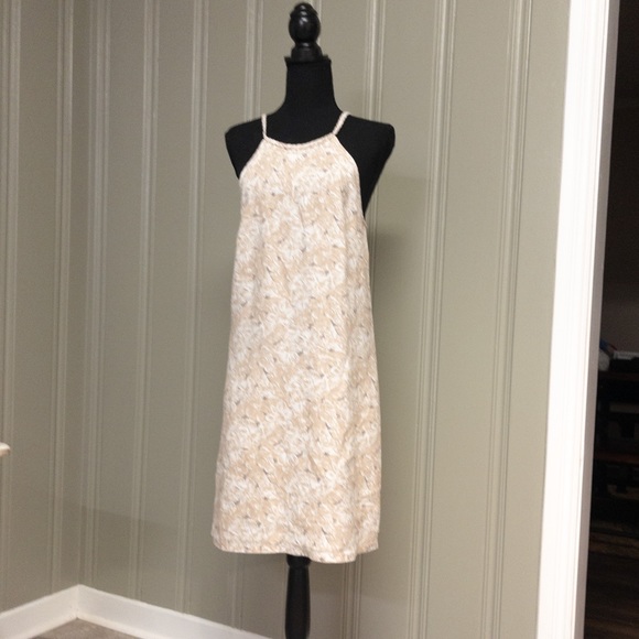 Tommy Bahama Dresses & Skirts - Tommy Bahama Beige Floral Halter Neck Mini Dress